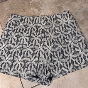 High waisted floral shorts